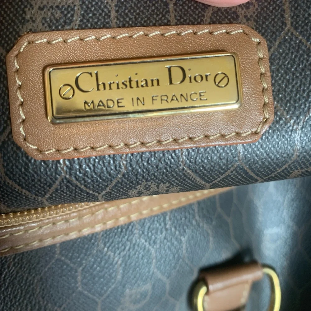 Christian Dior Black & Brown Duffel Travel Bag
